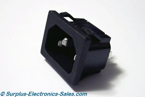 IEC Connector, Snap-in, Chassis Mount
